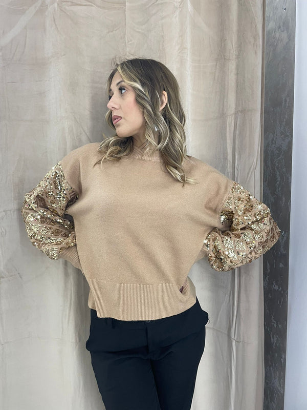 Maglione con paillettes