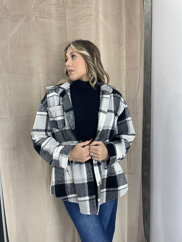 Camicia lunga a quadrettoni