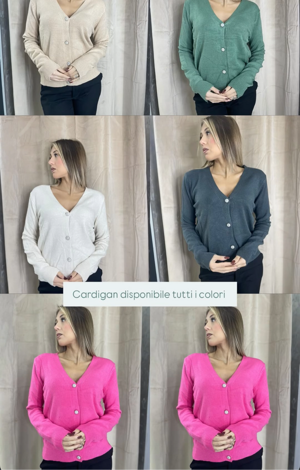 Cardigan con i diamantini