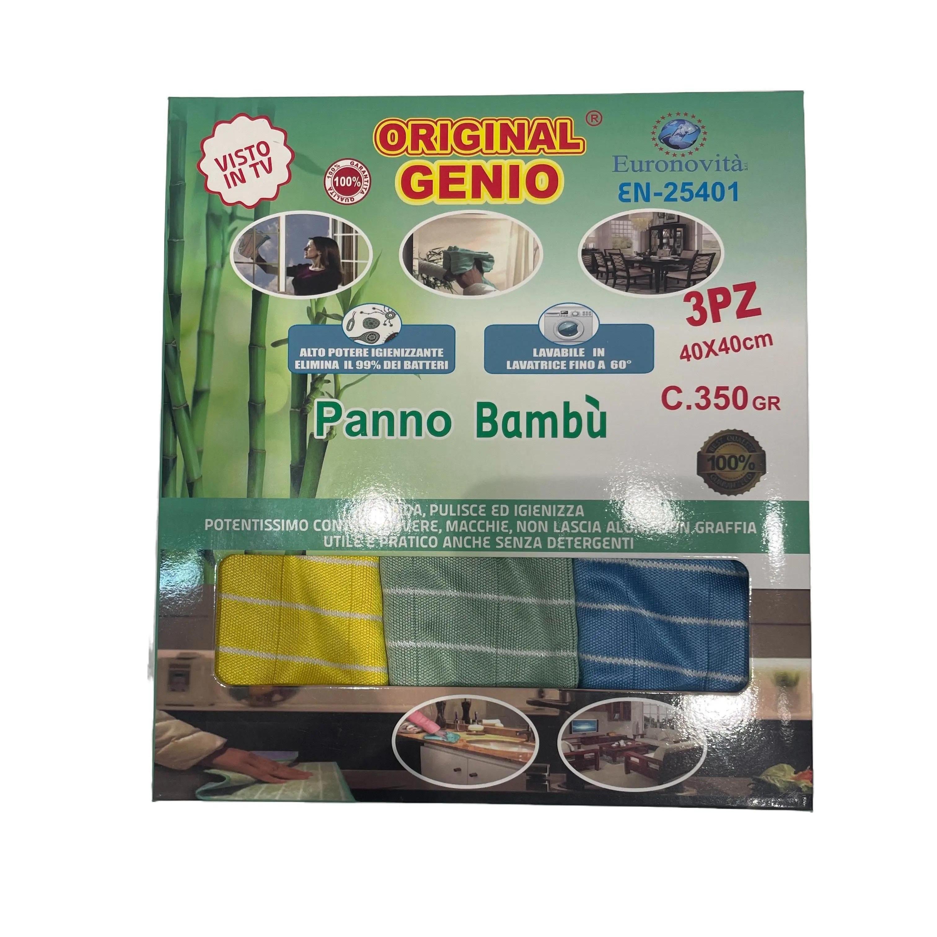 SET 5 PANNI BAMBOO CON BORSA